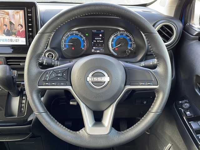 日産 デイズ ハイウェイスターX 福岡県 2025(令7)年 0.1千km オーシャンブルーP ワンオーナー/純正メモリナビ/MM223D-Le/フルセグTV/HDMI接続/BT接続/アラウンドビューモニター/踏み間違い衝突防止アシスト/エマージェンシーブレーキ/純正ドアバイザー/純正フロアマット/純正14インチアルミホイール