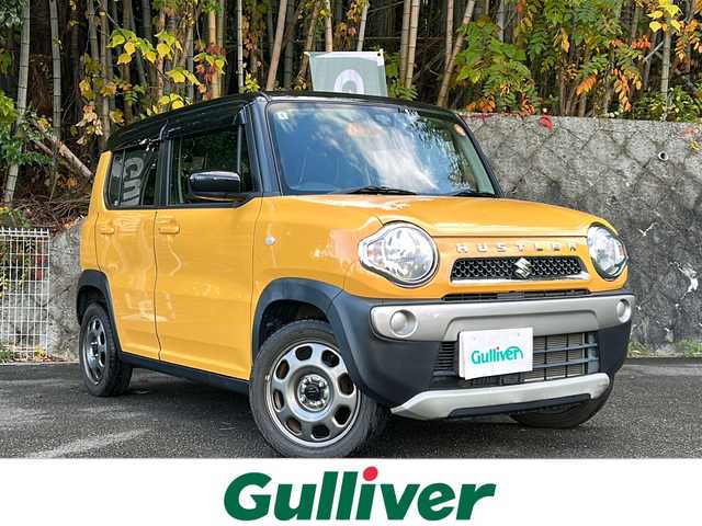 スズキ ハスラー G 京都府 2018(平30)年 2.4万km アクティブイエロー/ブラック2トーンルーフ ワンオーナー/純正ナビ/・ワンセグTV/CD/AM/FM/・バックカメラ/ドライブレコーダー前後/ETC/プッシュスタート/シートヒーター/アイドリングストップ/電格ミラー/衝突軽減/横滑り防止/純正ドアバイザー/純正フロアマット/保証書/取説/スマートキースペア×１