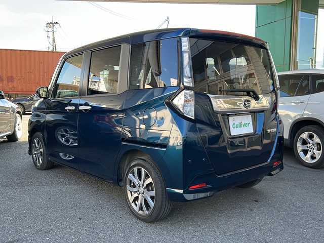 ダイハツ トール カスタムG ターボ SAⅢ 東京都 2019(平31)年 0.6万km レーザーブルークリスタルシャイン メモリナビ/全方位カメラ/フルセグテレビ/両側パワースライドドア/ETC/クルーズコントロール/プッシュスタート/アイドリングストップ/BT/CD/DVD/USB/HDMI/オートハイビーム/クリアランスソナー/衝突被害軽減ブレーキ/VSC