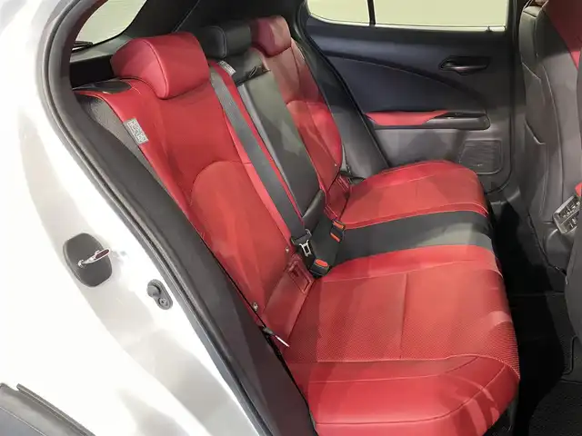 レクサス ＵＸ 250h Fスポーツ 愛知県 2020(令2)年 4.9万km ホワイトノーヴァガラスフレーク 純正１０．３インチナビ/プリクラッシュセーフティ/レーダークルーズコントロール　/レーンキープアシスト/ブラインドスポットモニター/クリアランスソナー/先行車発進告知/パワーバックドア/パドルシフト/バックカメラ/ハンドルヒーター/シートヒーター/シートクーラー/赤革シート/シートメモリー/前後ドライブレコーダー/ビルトインＥＴＣ２．０/USB入力端子/ISOFIX/純正フロアマット/純正18インチアルミホイール