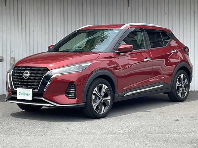 日産 キックス X 長野県 2020(令2)年 1.4万km ラディアントレッド エマージェンシーブレーキ/純正メモリナビTV/バックカメラ/ETC/ドライブレコーダー/純正１７インチアルミ/保証書・取説/スペアキー