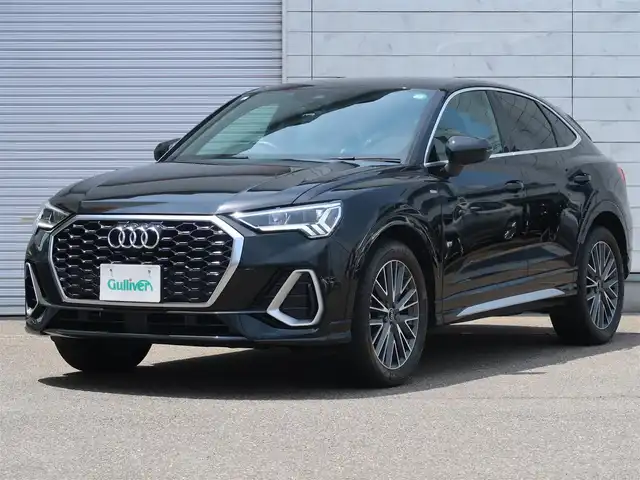 アウディ Ｑ３ SB 35TFSI Sライン 石川県 2021(令3)年 1.8万km ミトスブラックメタリック スマートキー/プッシュスタート/オートライト/LEDライト/Rフォグランプ/純正メモリーナビゲーション/Bluetooth/ビルトインETC2.0/全方位カメラ/電動シート/シートヒーター/ハーフレザー/パワーバックドア/衝突軽減装置/レーンアシスト/ブラインドスポットモニター/クルーズコントロール/純正ドライブレコーダー（前後）/ルーフレール