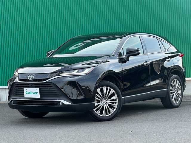 トヨタ ハリアー Z レザーパッケージ 宮城県 2022(令4)年 3.6万km ブラック パノラミックビューモニター/＝＝＝/セーフティセンス/・プリクラッシュセーフティ/・レーントレーシングアシスト/・レーダークルーズコントロール/・アダプティブハイビームシステム/・ロードサインアシスト/ブラインドスポットモニター/パーキングサポートブレーキ（前後方静止物/後方接近車両）/デジタルインナー/ヘッドアップディスプレイ/TコネクトSDナビゲーションシステム/・12.3インチディスプレイ/・ナビ/・地デジTV/・AM/FMラジオ/・入力用USB端子/・AppleCarPlay/AndroidAuto/・ETC2.0/ドライブレコーダー/ハンズフリーパワーバックドア/レザーシート/前席パワーシート（運転席メモリー機能付）/シートヒーター／ベンチレーション/革巻きステアリング/ステアリングヒーター/スマートキー＆プッシュスタート/電動パーキングブレーキ/ブレーキホールド/LEDヘッドランプ/フォグランプ/オートライト/電動格納ミラー/純正19インチAW/フロアマット/トノカバー/W/サイド/カーテンエアバッグ