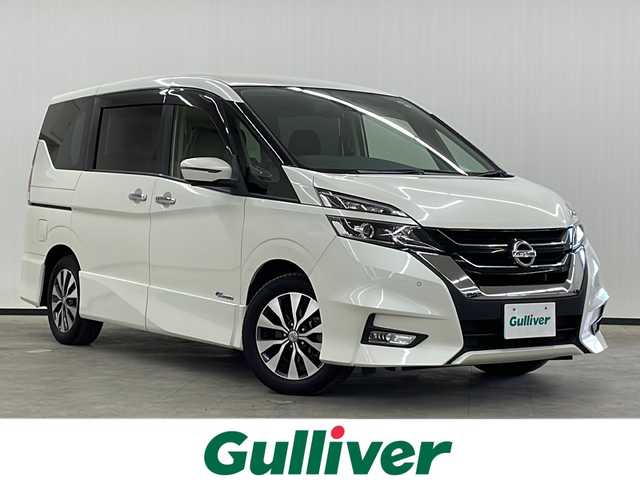 日産 セレナ ハイウェイスター G 長崎県 2017(平29)年 7.1万km ブリリアントホワイトパール 純正メモリナビ/（フルセグ/CD/DVD/Bluetooth）/アラウンドビューモニター/アルパイン製フリップダウンモニター/レーダークルーズコントロール/衝突軽減ブレーキ/プロパイロット/プロパイロットパーキング/クリアランスソナー/両側パワースライドドア/ハンズフリースライドドア/デジタルインナーミラー/ドライブレコーダー前後/ETC/LEDヘッドライト/純正16インチアルミホイール/ドアバイザー/オートライト