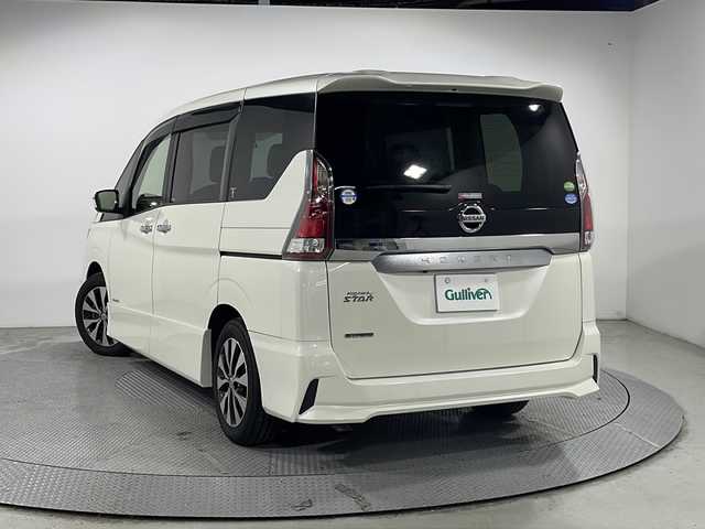 日産 セレナ ハイウェイスターVセレクションⅡ 広島県 2019(令1)年 5.1万km ブリリアントホワイトパール 純正９型ナビ/バックカメラ/後席フリップダウンモニター/両側パワースライドドア/クルーズコントロール/前方ドラレコ/ＥＴＣ/オートマチックハイビーム/コーナーセンサー/衝突軽減/レーンキープアシスト/LEDヘッドライト/フォグランプ/踏み間違い防止/純正16インチアルミホイール(195/60/R16)/エアバッグ(運転席/助手席)