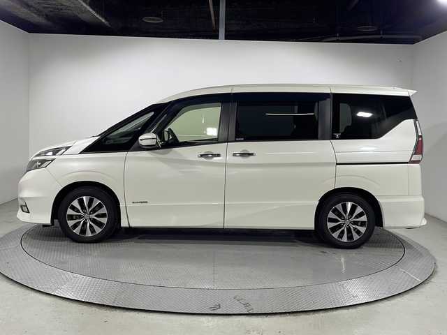 日産 セレナ ハイウェイスターVセレクションⅡ 広島県 2019(令1)年 5.1万km ブリリアントホワイトパール 純正９型ナビ/バックカメラ/後席フリップダウンモニター/両側パワースライドドア/クルーズコントロール/前方ドラレコ/ＥＴＣ/オートマチックハイビーム/コーナーセンサー/衝突軽減/レーンキープアシスト/LEDヘッドライト/フォグランプ/踏み間違い防止/純正16インチアルミホイール(195/60/R16)/エアバッグ(運転席/助手席)