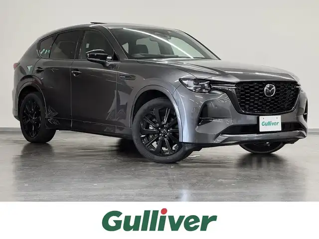 マツダ ＣＸ－６０ XD HV エクスクルーシブスポーツ 三重県 2022(令4)年 6万km マシーングレープレミアムM ディーゼルターボ・マイルドHV/4WD/MTモード付8AT/12.3型ナビ/（AM/FM/USB/HDMI/CarPlay/AndroidAuto/Bluetooth/TV）/360ビュー・モニター/BOSEサウンドシステム（12スピーカー）/ドライブレコーダー前後/ETC/i-ACTIVSENSE/・スマートブレーキサポート/・レーダークルーズコントロール/・クルージング&トラフィックサポート/・ドライバーモニタリング/・レーンキープアシストシステム/・ブラインドスポットモニタリング/・クロストラフィックアラート（前後）/・標識認識/など/装備/・【OP】ドライバー・パーソナライゼーション・システムパッケージ（ドラポジ自動調整機能）/・【OP】パノラマサンルーフ/・ナッパレザーシート/・シートヒーター（D/N/2nd）/・シートベンチレーション（D/N）/・パワーシート（Dメモリー付10way/N10way）/・電動チルト&テレスコステアリング/・ステアリングヒーター/・ヘッドアップディスプレイ/・AC100Vコンセント&USB充電ジャック&ワイヤレス充電/・LEDヘッドライト/・ダウンヒルアシストコントロール/・ハンズフリーパワーリフトゲート/・取/・スマートキーx2/など