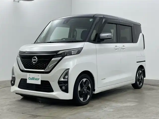 日産 ルークス HWS X プロパイロットED 岡山県 2020(令2)年 2.4万km チタニウムグレーM/シルキーホワイト インテリジェントモビリティ	(進入禁止、はみ出し通行禁止、最高速度、一時停止)/・インテリジェントエマージェンシーブレーキ	/・ハイビームアシスト	/・踏み間違い衝突防止アシスト	/・車線逸脱警報機能	/・車線逸脱防止支援システム	/・前方衝突予測警報	/・ふらつき警報	/・先行車発進お知らせ機能	/・標識認識機能	/(進入禁止、最高速度、一時停止)	/・SOSコール	/純正9インチナビ/【ナビ/フルセグ/Bluetooth/DVD】/プロパイロット/アラウンドビューモニター/LEDヘッドライト（AUTO機能付き）	/ビルトインETC	/横滑り防止装置	/純正ドライブレコーダー（前）	/純正14インチアルミ	/コーナーセンサー（前後）	/純正フロアマット	/ステアリングスイッチ/オートブレーキホールド/ISOFIX/リアサーキュレーター/後席サンシェイド/ステアリングスイッチ/チルトステアリング/シートリフター/シートバックテーブル/ウィンカーミラー/ドアバイザー		/プッシュスタート		/ナビ取扱説明書