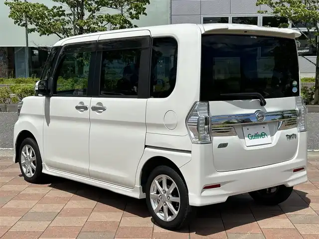 ダイハツ タント カスタム X 福島県 2014(平26)年 6.4万km パールホワイトⅢ 社外ナビゲーション/型番：CN-R300WD/【CD/DVD/SD/TV】/ETC/片側電動スライドドア/アイドリングストップ/LEDオートライト/純正フロアマット/純正ドアバイザー
