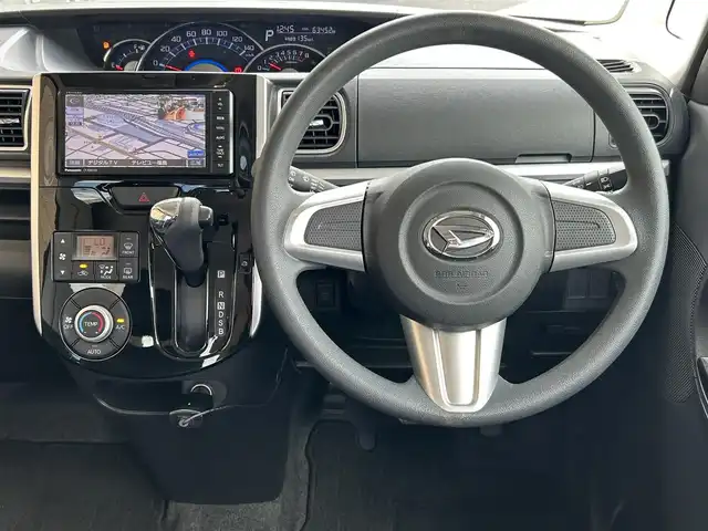 ダイハツ タント カスタム X 福島県 2014(平26)年 6.4万km パールホワイトⅢ 社外ナビゲーション/型番：CN-R300WD/【CD/DVD/SD/TV】/ETC/片側電動スライドドア/アイドリングストップ/LEDオートライト/純正フロアマット/純正ドアバイザー