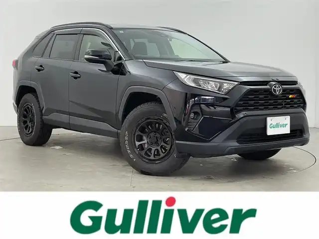 トヨタ ＲＡＶ４ X 富山県 2019(令1)年 8.7万km アティチュードブラックマイカ 4WD/純正ナビ【NSZT-W68T】/(AM/FM/CD/DVD/SD/USB/BT)/フルセグTV/バックカメラ/社外17インチAW付き冬タイヤ積込/レーダークルーズコントロール/プリクラッシュセーフティ/レーンディパーチャーアラート/オートマチックハイビーム/LEDヘッドライト/ビルトインETC/ドライブレコーダー前後/デジタルインナーミラー/スマートキー×２/プッシュスタート/純正フロアマット/社外１７インチAW/取扱説明書/保証書