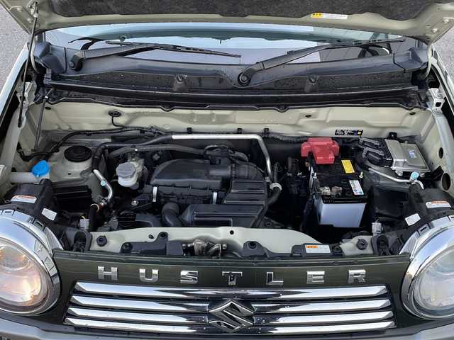 スズキ ハスラー J ブラックインテリアパッケージ 山口県 2019(平31)年 8万km クールカーキパールメタリック/ホワイト2トーンルーフ 純正オーディオ　【PVH-9300DVSZS】/・AM/FM/・Bluetooth接続/バックカメラ/ビルトインETC/衝突軽減システム/レーンキープアシスト/横滑り防止装置/アイドリングストップ/ハーフレザーシート/シートヒーター/USB入力端子/スマートキー/プッシュスタート/スペアキー1本/純正フロアマット/純正15インチアルミホイール/ドアバイザー/ウィンカーミラー/取扱説明書/保証書