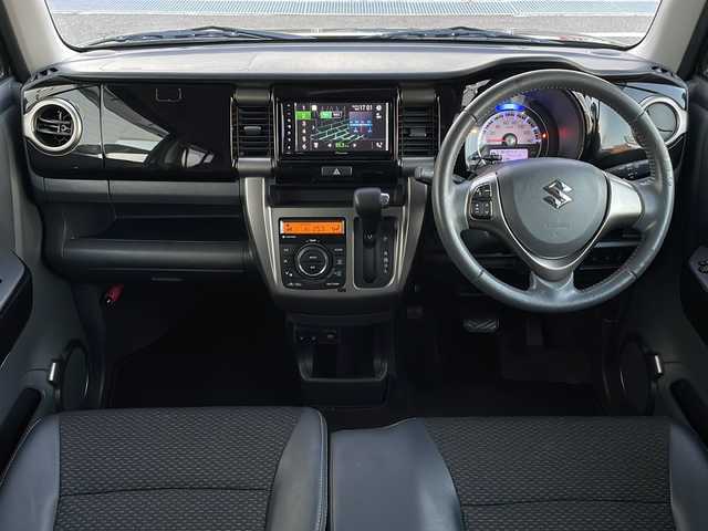 スズキ ハスラー J ブラックインテリアパッケージ 山口県 2019(平31)年 8万km クールカーキパールメタリック/ホワイト2トーンルーフ 純正オーディオ　【PVH-9300DVSZS】/・AM/FM/・Bluetooth接続/バックカメラ/ビルトインETC/衝突軽減システム/レーンキープアシスト/横滑り防止装置/アイドリングストップ/ハーフレザーシート/シートヒーター/USB入力端子/スマートキー/プッシュスタート/スペアキー1本/純正フロアマット/純正15インチアルミホイール/ドアバイザー/ウィンカーミラー/取扱説明書/保証書