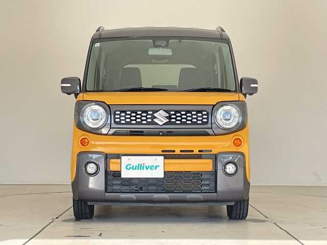 スズキ スペーシア ギア HYBRID XZターボ 愛知県 2019(令1)年 2.8万km アクティブイエロー/ガンメタリック2トーン SDナビ/全方位カメラ/両側パワースライドドア/シートヒーター/バックカメラ/コーナーセンサー/ヘッドアップディスプレイ/ルーフレール/LEDヘッドライト/パドルシフト/オートマチックハイビーム/ETC/衝突軽減システム/フルセグ/CD DVD/Bluetooth/ステアリングスイッチ/スマートキー/プッシュスタート