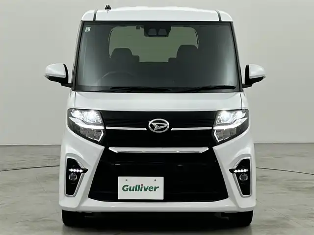 ダイハツ タント カスタム X 福岡県 2021(令3)年 4.9万km シャイニングホワイトパール 純正ナビ（フルセグＴＶ）　/バックカメラ　/ＥＴＣ　/コーナーセンサー　/衝突軽減ブレーキ　/横滑り防止装置　/アイドリングストップ　/両側電動スライドドア　/シートヒーター　/ハーフレザー　/純正１４インチＡＷ　/ＬＥＤ