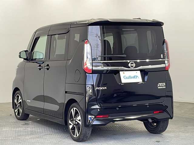 日産 ルークス HWS Gターボ プロパイロットED 栃木県 2023(令5)年 2.1万km ブラック 純正ナビ/(フルセグTV/Bluetooth/SD)/全方位カメラ/プロパイロット/・インテリジェント エマージェンシーブレーキ/・インテリジェント FCW（前方衝突予測警報）/・ハイビームアシスト/・先行車発進お知らせ/・インテリジェント DA（ふらつき警報）/コーナーセンサー/両側パワースライドドア/禁煙車/オートライト/LEDヘッドライト/横滑り防止装置/フォグランプ/スマートキー/プッシュスタート/アイドリング」ストップ/ステアリングスイッチ/革巻きステアリング/ウィンカーミラー/電動格納ミラー/純正アルミホイール/フロアマット