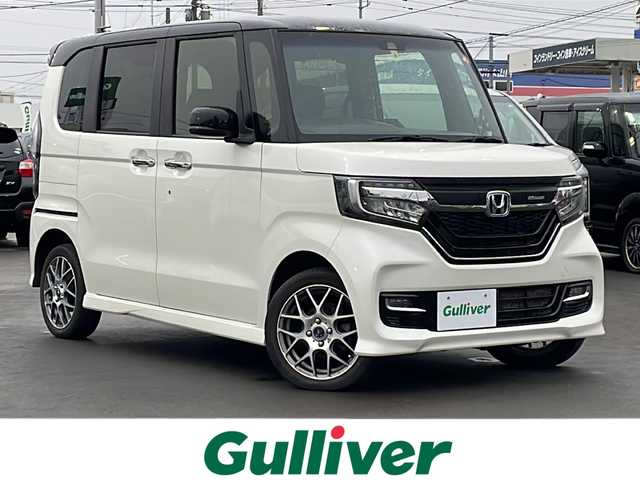 ホンダ Ｎ ＢＯＸ カスタム G EX ターボ ホンダセンシング 道北・旭川 2017(平29)年 8.2万km プレミアムホワイトパールⅡ 4WD/純正SDナビ/ CD/DVD/SD/MSV/USB/BT/フルセグ/バックカメラ/衝突軽減ブレーキ/レーンキープ /レーダークルーズコントロール/パドルシフト/両側パワースライドドア/シートヒーター /ハーフレザー/ビルトインETC/ミラーヒーター /オートライト/LEDヘッドライト/フォグライト/オートリトラミラー /USBポート/サンシェード/純正フロアマット/レオニス15インチアルミホイール/無限グリル
