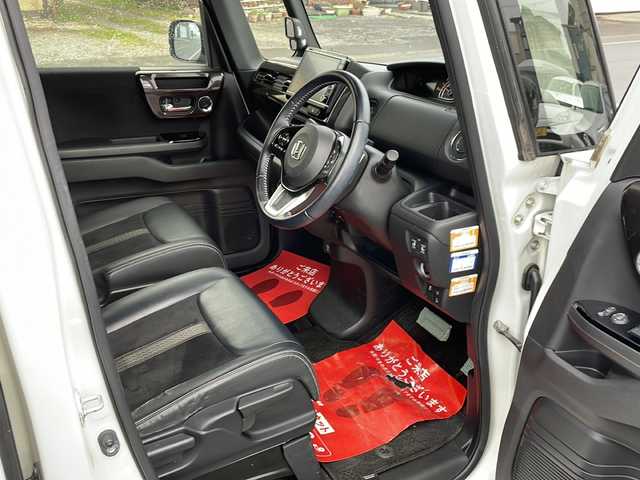 ホンダ Ｎ ＢＯＸ カスタム G EX ターボ ホンダセンシング 道北・旭川 2017(平29)年 8.2万km プレミアムホワイトパールⅡ 4WD/純正SDナビ/ CD/DVD/SD/MSV/USB/BT/フルセグ/バックカメラ/衝突軽減ブレーキ/レーンキープ /レーダークルーズコントロール/パドルシフト/両側パワースライドドア/シートヒーター /ハーフレザー/ビルトインETC/ミラーヒーター /オートライト/LEDヘッドライト/フォグライト/オートリトラミラー /USBポート/サンシェード/純正フロアマット/レオニス15インチアルミホイール/無限グリル