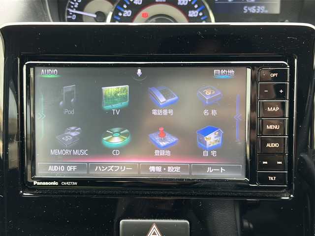 スズキ ワゴンＲ スティングレー HYBRID X 沖縄県 2018(平30)年 5.5万km ブレイブカーキP ワンオーナー/純正ナビ　/　（ＡＭ／ＦＭ／ＣＤ／ＤＶＤ／ＢＴ）　/フルセグＴＶ　/全周囲カメラ　/衝突軽減　/レーンキープ　/シートヒーター　/ＨＵＤ　/LEDヘッドライト/フォグ/オートライト　/純正フロアマット　/純正14インチAW　/スマートキー2本　/前後ドラレコ