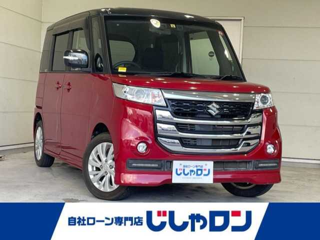 スズキ スペーシア カスタム Z 沖縄県 2017(平29)年 5.3万km フェニックスレッドパール/ブルーイッシュブラックパール (株)IDOMが運営する【じしゃロンコザ店】の自社ローン専用車両になりますこちらは現金またはオートローンご利用時の価格です。自社ローンご希望の方は別途その旨お申付け下さい/・純正ナビ/・Bluetooth接続/・TV/・バックカメラ/・全方位カメラ/・片側パワースライドドア/・スマートキー/・プッシュスタート/・シートヒーター/・純正フロアマット/・純正アルミホイール/・オートライト