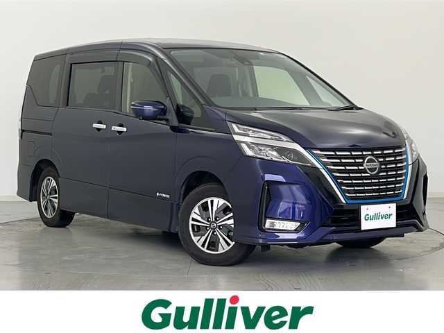 日産 セレナ e－パワー ハイウェイスター V 宮城県 2020(令2)年 4.7万km アズライトブルー プロパイロット/アラウンドビューモニター/車線逸脱支援/インテリジェントパーキングアシスト/ブラインドスポットモニター/両側パワースライドドア/ハンズフリーオートスライド/純正フリップダウンモニター/純正10インチSDナビ/・BT.CD.DVD.USB.SD/フルセグTV/前席シートヒーター/ビルトインETC/ドライブレコーダー（FR）/ステアリングスイッチ/ステアリングヒーター/プッシュスタート/スマートキー/電動パーキングブレーキ/LEDヘッドライト/LEDフォグライト/純正フロアマット/純正15AW/シートバックテーブル/ロールサンシェード/ドアバイザー