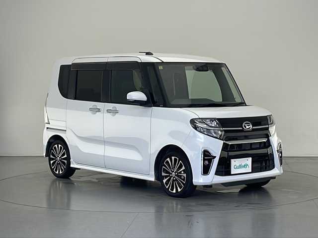 ダイハツ タント カスタム RS セレクション 長野県 2020(令2)年 3.3万km シャイニングホワイトパール 純正SDナビ/Bluetooth/CD/DVD/TV/バックカメラ/ETC/衝突被害軽減システム/横滑り防止装置/先行車発進お知らせ/車線逸脱警報/標識認識機能/レーンキープアシスト/コーナーセンサー/両側パワスラ/前席シートヒーター/純正15インチAW装着/純正フロアマット/ドアバイザー/電格ミラー/スマートキー/スペアキー1本/LEDヘッドライト