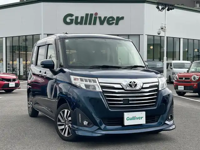 トヨタ ルーミー カスタムG 長崎県 2017(平29)年 11.2万km レーザーブルークリスタルシャイン ワンオーナー/純正ナビ（ＡＭ／ＦＭ／ＴＶ／ＢＴ／ＳＤ／ＤＩＳＣ）/バックカメラ/ＥＴＣ/両側パワースライドドア/クルーズコントロール/前席シートヒーター/純正アルミ/純正フロアマット/フォグランプ/ウィンカーミラー/保証書/取扱説明書/記録簿
