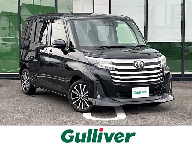 トヨタ ルーミー カスタムG－T 岐阜県 2022(令4)年 2.2万km ブラックマイカメタリック 登録時走行距離21805km/純正９型ナビ/フルセグＴＶ/バックカメラ/両側パワースライドドア/ターボ/シートヒーター/ドライブレコーダー/純正フロアマット/純正ＡＷ/ＥＴＣ/ＵＳＢ/Ｂｌｕｅ　ｔｏｏｔｈ/コーナーセンサー/クルーズコントロール/オートライト/スペアキー/スマートキー/プッシュスタート/ABS/横滑り防止装置/衝突被害軽減システム