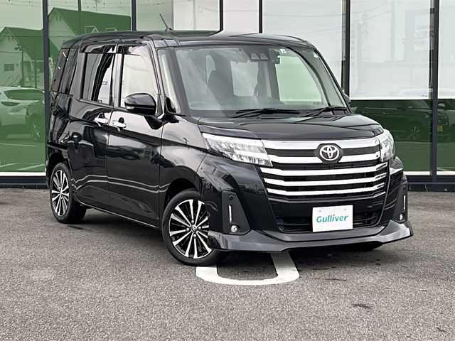 トヨタ ルーミー カスタムG－T 岐阜県 2022(令4)年 2.2万km ブラックマイカメタリック 登録時走行距離21805km/純正９型ナビ/フルセグＴＶ/バックカメラ/両側パワースライドドア/ターボ/シートヒーター/ドライブレコーダー/純正フロアマット/純正ＡＷ/ＥＴＣ/ＵＳＢ/Ｂｌｕｅ　ｔｏｏｔｈ/コーナーセンサー/クルーズコントロール/オートライト/スペアキー/スマートキー/プッシュスタート/ABS/横滑り防止装置/衝突被害軽減システム