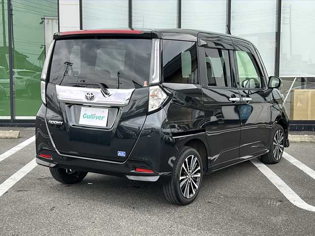 トヨタ ルーミー カスタムG－T 岐阜県 2022(令4)年 2.2万km ブラックマイカメタリック 登録時走行距離21805km/純正９型ナビ/フルセグＴＶ/バックカメラ/両側パワースライドドア/ターボ/シートヒーター/ドライブレコーダー/純正フロアマット/純正ＡＷ/ＥＴＣ/ＵＳＢ/Ｂｌｕｅ　ｔｏｏｔｈ/コーナーセンサー/クルーズコントロール/オートライト/スペアキー/スマートキー/プッシュスタート/ABS/横滑り防止装置/衝突被害軽減システム