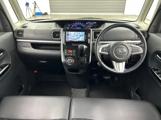 ダイハツ タント カスタム RS トップED SAⅡ 三重県 2015(平27)年 6万km ブラックマイカメタリック /社外SDナビ/　フルセグTV/BT/CD/DVD//バックカメラ//両側パワースライド//衝突被害軽減システム//ハーフレザー//ETC//プッシュスタート//スマートキー//純正15インチアルミホイール