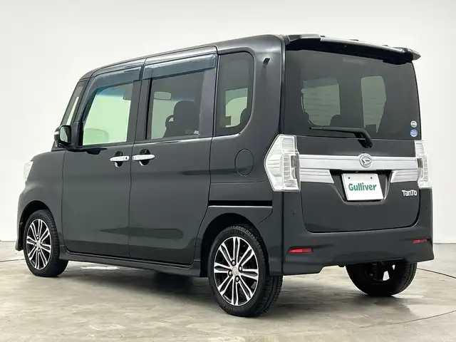 ダイハツ タント カスタム RS トップED SAⅡ 三重県 2015(平27)年 6万km ブラックマイカメタリック /社外SDナビ/　フルセグTV/BT/CD/DVD//バックカメラ//両側パワースライド//衝突被害軽減システム//ハーフレザー//ETC//プッシュスタート//スマートキー//純正15インチアルミホイール