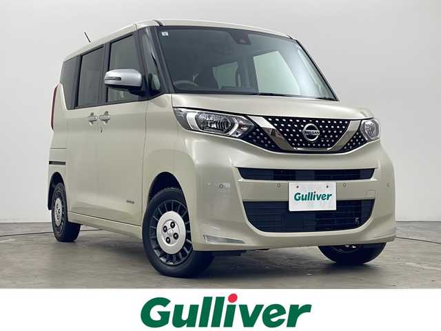 日産 ルークス オーテック 秋田県 2021(令3)年 5.8万km フローズンバニラパール 4WD/エマージェンシーブレーキ　/純正SDナビ　/　　CD/DVD/BT/フルセグTV/アラウンドビューモニター　/両側パワースライドドア　/オートライト　/ハーフレザーシート　/前席シートヒーター　/純正AUTECH14インチアルミホイール　/アイドリングストップ/前後コーナーセンサー/ステアリングスイッチ/スマートキー