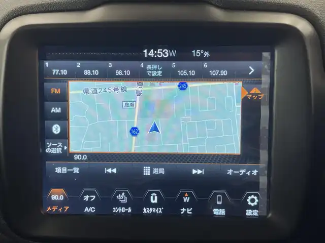 クライスラー・ジープ ジープ レネゲード リミテッド 岡山県 2024(令6)年 0.6万km 赤 JEEP純正メモリーナビ/・リアカメラ/・Bluetooth/・アップルカープレイ/・アンドロイドオート/黒レザーシート/・シートヒーター/・パワーシート（D）/ACC/LEDヘッドライト/・オートライト/・オートハイビーム/・アダプティブヘッドライト/自動緊急ブレーキ/レーンセンス警告/ParkSense/リアParkSense/ブラインドスポット警告/レインセンサー