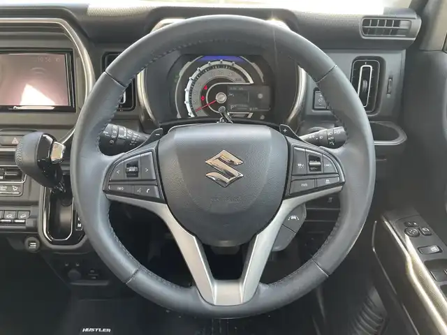 スズキ ハスラー Jスタイル Ⅱ ターボ 富山県 2023(令5)年 5.4万km クールカーキパール/ソフトベージュ ４WD/ワンオーナー/ディスプレイオーディオ/DVD再生/Bluetooth/バックカメラ/ETC/デュアルカメラブレーキサポート/レーダークルーズコントロール/レーンキープアシスト/アイドリングストップ/LEDオートライト/ＬＥＤフォグライト/ルーフレール