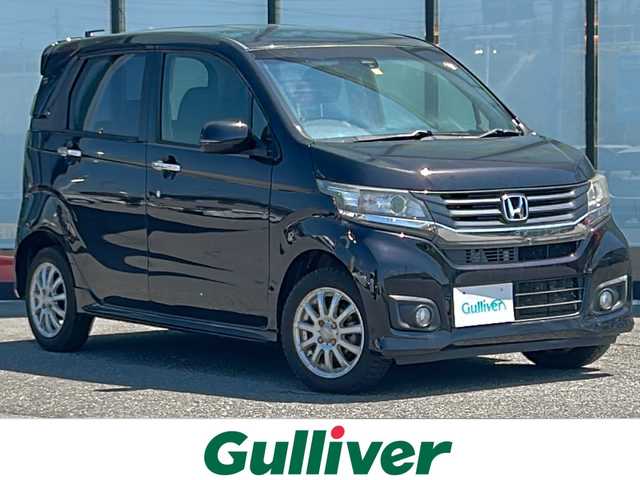 ホンダ Ｎ ＷＧＮ カスタム G Aパッケージ 山形県 2014(平26)年 8.6万km プレミアムゴールドパープルパール ４WD/ナビ/（Bluetooth/CD/DVD/フルセグ)/クルーズコントロール/シティーブレーキアクセルシステム/ハーフレザーシート/電動格納ミラー/ウィンカーミラー/あんしんパッケージ/スマートキー/フルセグ/純正フロアマット/盗難防止装置/フロントフォグランプ