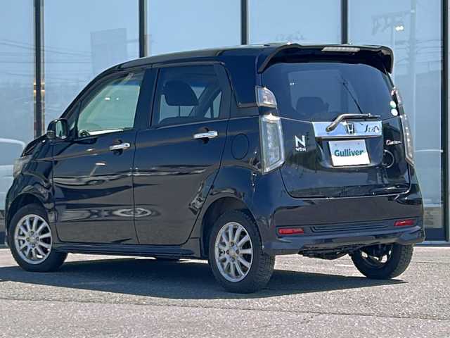 ホンダ Ｎ ＷＧＮ カスタム G Aパッケージ 山形県 2014(平26)年 8.6万km プレミアムゴールドパープルパール ４WD/ナビ/（Bluetooth/CD/DVD/フルセグ)/クルーズコントロール/シティーブレーキアクセルシステム/ハーフレザーシート/電動格納ミラー/ウィンカーミラー/あんしんパッケージ/スマートキー/フルセグ/純正フロアマット/盗難防止装置/フロントフォグランプ