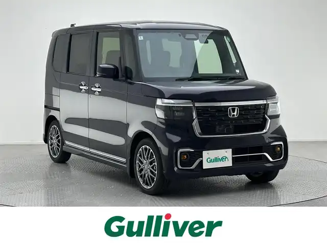ホンダ Ｎ ＢＯＸ カスタム ターボ 兵庫県 2024(令6)年 0.2万km トワイライトミストブラックパール 社外メモリーナビ/(CN-FIX10BGD)/フルセグ CD DVD BT MSV/ドライブレコーダー/ETC/バックカメラ/レーダークルーズコントロール/衝突軽減ブレーキ/LKA/コーナーセンサー/両側パワースライドドア/ハーフレザーシート/シートヒーター/LEDヘッドライト/LEDフォグライト/オートライト/ヘッドライトレベライザー/純正15インチアルミホイール/スマートキー