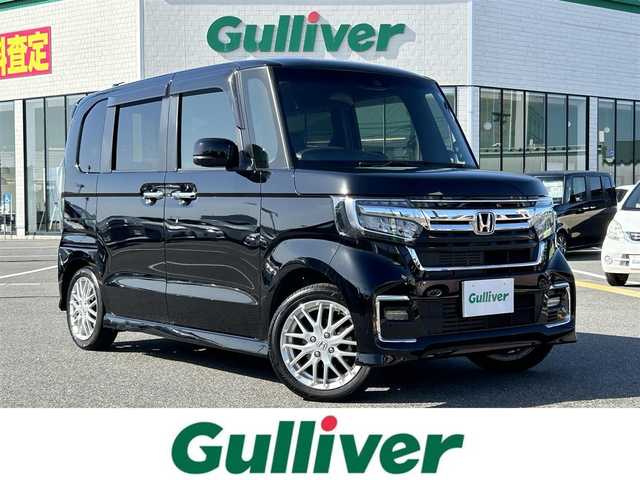 ホンダ Ｎ ＢＯＸ カスタム L ターボ 鳥取県 2021(令3)年 2.1万km クリスタルブラックパール ワンオーナー・ターボ車/純正ナビ/フルセグ/DVD/CD/BT/USB/バックカメラ・ビルトインETC/ハーフレザーシート/前席シートヒーター/ホンダセンシング/レーダークルーズコントロール/レーンキープアシスト/両側パワースライド/LEDヘッドライト/純正15インチアルミホイール/パドルシフト/プッシュエンジンスタート/フロアマット・ドアバイザー/保証書・取扱説明書/スペアキーｘ１