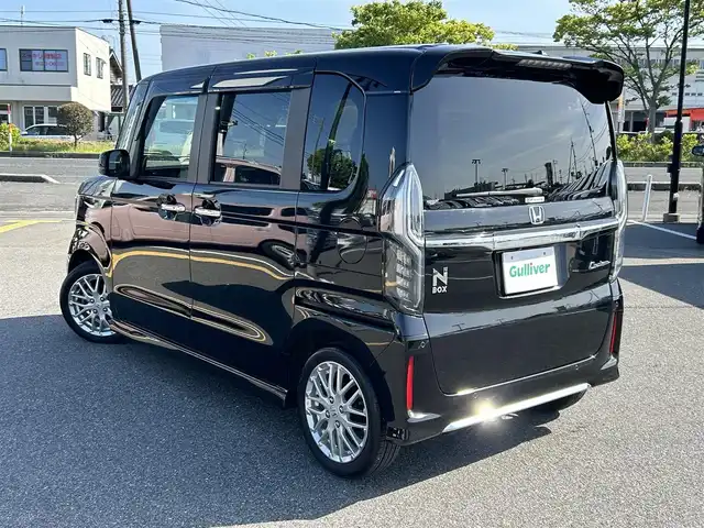 ホンダ Ｎ ＢＯＸ カスタム L ターボ 鳥取県 2021(令3)年 2.1万km クリスタルブラックパール ワンオーナー・ターボ車/純正ナビ/フルセグ/DVD/CD/BT/USB/バックカメラ・ビルトインETC/ハーフレザーシート/前席シートヒーター/ホンダセンシング/レーダークルーズコントロール/レーンキープアシスト/両側パワースライド/LEDヘッドライト/純正15インチアルミホイール/パドルシフト/プッシュエンジンスタート/フロアマット・ドアバイザー/保証書・取扱説明書/スペアキーｘ１