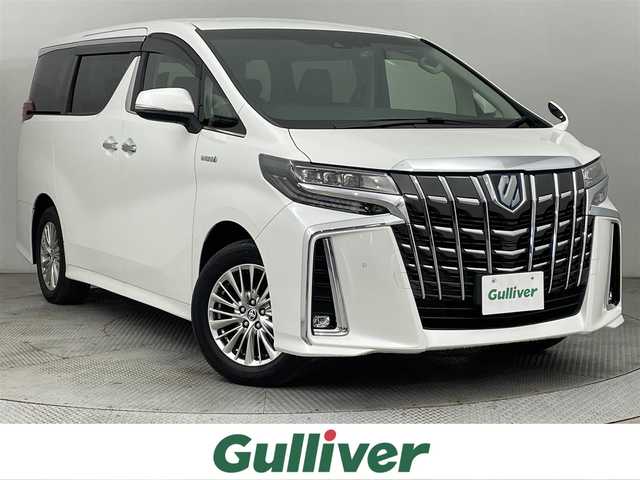 トヨタ アルファードハイブリット SR Cパッケージ 茨城県 2020(令2)年 5.1万km ホワイトパールクリスタルシャイン ・４WD/・純正ディスプレイオーディオ/　ナビTVキット/CD/DVDデッキ/・純正フリップダウンモニター/・デジタルインナーミラー/・バックカメラ/・前後ドライブレコーダー/・トヨタセーフティセンス/・プリクラッシュセーフティ/・レーダークルーズコントロール/・レーンキープアシスト/・クリアランスソナー/・オートハイビーム/・BSM/・RSA/・RCTA/・nanoe/・レザーシート/・前席シートヒーター/・前席エア/シートヒーター/・LEDヘッドライト/・フォグライト/・オートライト/・プッシュスタート/・スマートキー/・純正フロアマット/・ドアバイザー