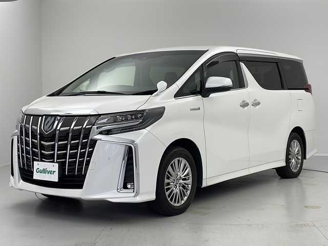 トヨタ アルファードハイブリット SR Cパッケージ 茨城県 2020(令2)年 5.1万km ホワイトパールクリスタルシャイン ・４WD/・純正ディスプレイオーディオ/　ナビTVキット/CD/DVDデッキ/・純正フリップダウンモニター/・デジタルインナーミラー/・バックカメラ/・前後ドライブレコーダー/・トヨタセーフティセンス/・プリクラッシュセーフティ/・レーダークルーズコントロール/・レーンキープアシスト/・クリアランスソナー/・オートハイビーム/・BSM/・RSA/・RCTA/・nanoe/・レザーシート/・前席シートヒーター/・前席エア/シートヒーター/・LEDヘッドライト/・フォグライト/・オートライト/・プッシュスタート/・スマートキー/・純正フロアマット/・ドアバイザー