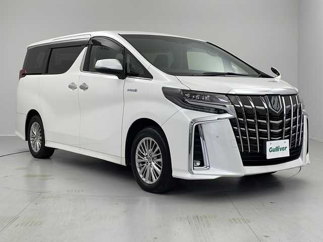 トヨタ アルファードハイブリット SR Cパッケージ 茨城県 2020(令2)年 5.1万km ホワイトパールクリスタルシャイン ・４WD/・純正ディスプレイオーディオ/　ナビTVキット/CD/DVDデッキ/・純正フリップダウンモニター/・デジタルインナーミラー/・バックカメラ/・前後ドライブレコーダー/・トヨタセーフティセンス/・プリクラッシュセーフティ/・レーダークルーズコントロール/・レーンキープアシスト/・クリアランスソナー/・オートハイビーム/・BSM/・RSA/・RCTA/・nanoe/・レザーシート/・前席シートヒーター/・前席エア/シートヒーター/・LEDヘッドライト/・フォグライト/・オートライト/・プッシュスタート/・スマートキー/・純正フロアマット/・ドアバイザー