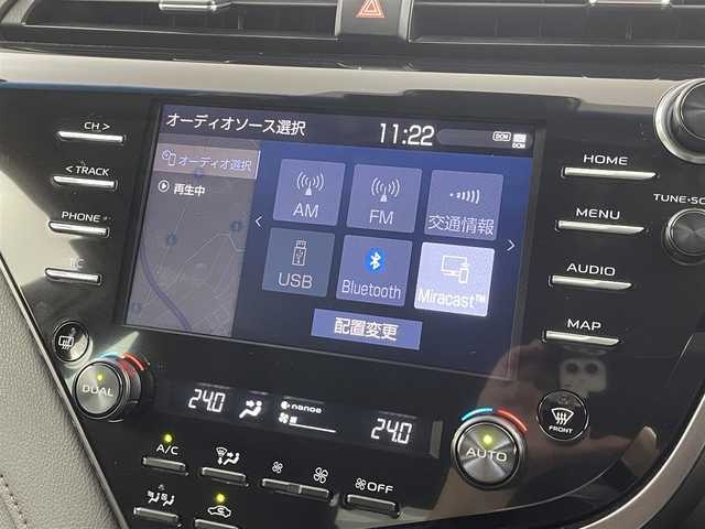 トヨタ カムリ G 埼玉県 2020(令2)年 6.6万km プラチナホワイトパールマイカ 純正7型ナビ/・AM/FM/USB/Bluetooth/miracast)/バックカメラ/Toyota Safety Sense/・プリクラッシュセーフティシステム/・レーンディパーチャーアラート(ステアリング制御機能付)/・オートマチックハイビーム/・レーダークルーズコントロール(全車速追従機能付)/インテリジェントクリアランスソナー(パーキングサポートブレーキ)/LEDヘッドランプ/LEDフォグランプ/ビルトインETC/電動リアゲート/パワーシート席/社外ドラレコ前後