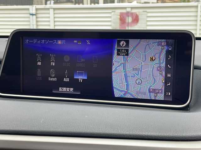 レクサス ＲＸ 450h Fスポーツ 東京都 2017(平29)年 6.2万km ホワイトノーヴァガラスフレーク 純正ナビ/CD/DVD/BT/フルセグテレビ/バックカメラ/ウィンカーミラー/クルーズコントロール/サンルーフ/ドアバイザー/プッシュスタート/パワーバックドア/白レザーシート/全席シートヒーター/D/Nエアーシート/D/Nパワーシート/置くだけ充電/USBポケット/TRDエアロ/前後ドラレコ/マークレビンソン