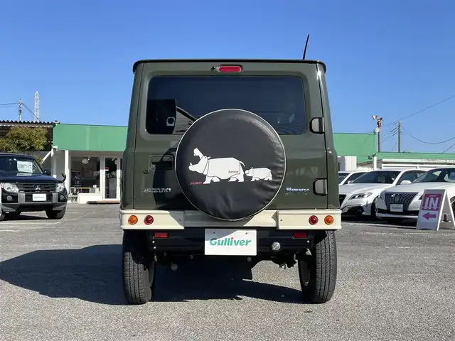 スズキ ジムニー XL 千葉県 2018(平30)年 4万km ジャングルグリーン DAMD ジムニーザ・ルーツ コンプリートカー/・DAMDフロント/リアバンパー/・DAMDグリル/・APIO WILD BOAR SR 17インチアルミ/スズキセーフティーサポート/・デュアルセンサーブレーキサポート/・車線逸脱警報機能/・ふらつき警報機能/・ハイビームアシスト/・先行車発進お知らせ機能/・標識認識機能/社外SDナビ【CN-RE05WD】/・CD/DVD/MSV/Bluetooth/フルセグ/前席シートヒーター/スマートキー/ヒルホールドコントロール/ヒルディセントコントロール/背面タイヤ/フォグランプ/ヒーテッドドアミラー/ETC2.0/ヘッドライトレベライザー/サイド＆カーテンエアバッグ