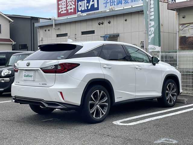 レクサス ＲＸ 450h バージョンL 兵庫県 2019(平31)年 2.7万km ソニッククォーツ 登録時走行距離26250km/純正12.3インチSDナビ/プレミアムサウンドシステム/フルセグTV/DVD/Blu-ray/USB端子/Bluetooth/パノラミックビューモニター/セーフティシステムプラス/インテリジェントクリアランスソナー/リアクロストラフィックアラート/リアクロストラフィックオートブレーキ/ブラインドスポットモニター/角型3眼LEDヘッドランプ/ノーブルブラウンセミアニリン革シート/コンフォータブルエアシート(運転席/助手席)シートヒーター（運転席/助手席/後席）/ビルトインETC2.0/スペアタイヤ/ステアリングヒーター/LEDシーケンシャルターンランプ/カードキー1個/スマートキー2個/ヘッドアップディスプレイ/純正フロアマット/純正ドライブレコーダー