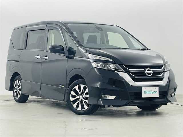 日産 セレナ ハイウェイスター Vセレクション 福島県 2018(平30)年 6万km ダイヤモンドブラック プロパイロット /・レーンキープアシスト/・標識認識機能/・クリアランスソナー/・パーキングアシスト/SDナビゲーション /アラウンドビューモニター /エマージェンシーブレーキ　/両側パワースライドドア/・ハンズフリースライドドア/デジタルインナーミラー　/電子パーキング　/・オートブレーキホールド　/プッシュスタート　/・スマートキー /・スペアキー/LEDライト/・オートライト/・フォグライト/純正マット　/バイザー