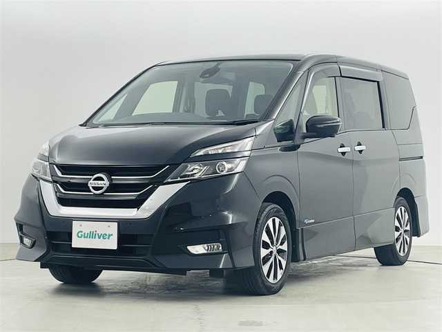 日産 セレナ ハイウェイスター Vセレクション 福島県 2018(平30)年 6万km ダイヤモンドブラック プロパイロット /・レーンキープアシスト/・標識認識機能/・クリアランスソナー/・パーキングアシスト/SDナビゲーション /アラウンドビューモニター /エマージェンシーブレーキ　/両側パワースライドドア/・ハンズフリースライドドア/デジタルインナーミラー　/電子パーキング　/・オートブレーキホールド　/プッシュスタート　/・スマートキー /・スペアキー/LEDライト/・オートライト/・フォグライト/純正マット　/バイザー