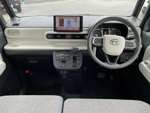 ダイハツ ムーヴ キャンバス ストライプス G ターボ 鳥取県 2022(令4)年 1.6万km シャイニングホワイトパール/アプリコットピンクメタリック スマートアシスト/純正9型ディスプレイオーディオ/・フルセグ/・Bluetooth/・HDMI/バックカメラ/両側電動スライドドア/スマートキー/プッシュスタート/レーダークルーズ/ターボ/前席シートヒーター/カップヒーター/ABS/横滑り防止装置/前後ソナー/オートライト/LEDヘッドライト/W＆サイドエアバック/カーテンエアバック
